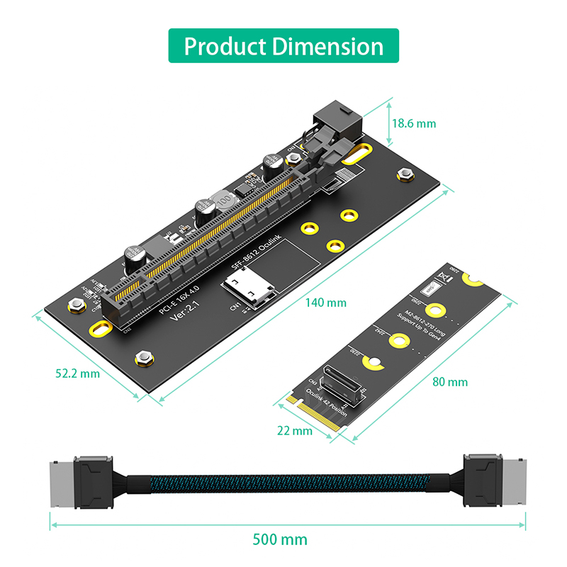 PCI Express 4.0 X16 to 2242/22 - Oculink Egpu Mini Pc ulasan dan harga
